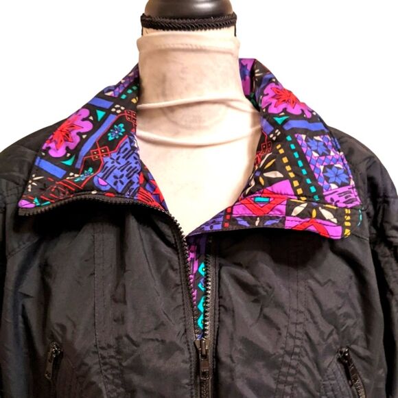 Vintage EDELWEISS SKI JACKET Women Black Size Medium - Picture 3 of 15